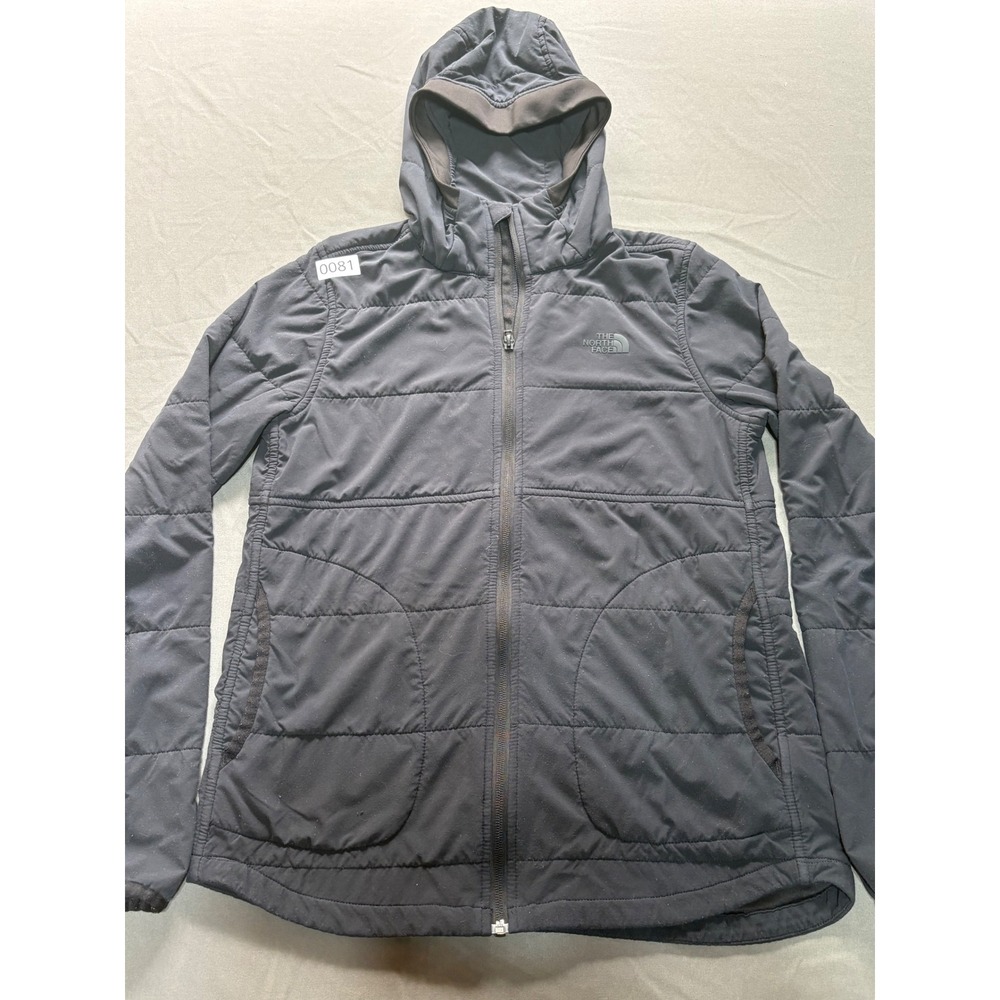The North Face Womens Black Full Zip Hooded Quilted Jacket NF0A339H Size Small